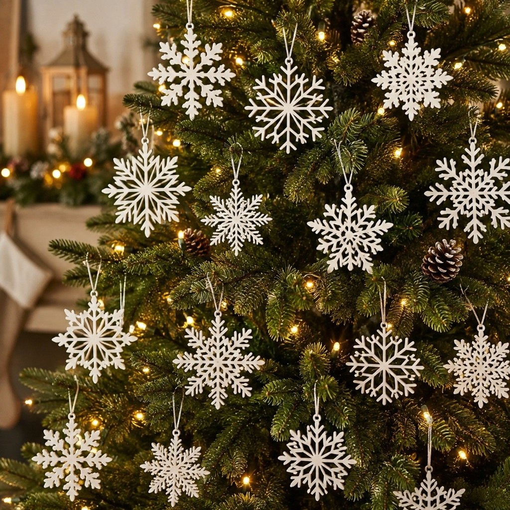 Flocos de Neve Enfeite Para Arvore de Natal