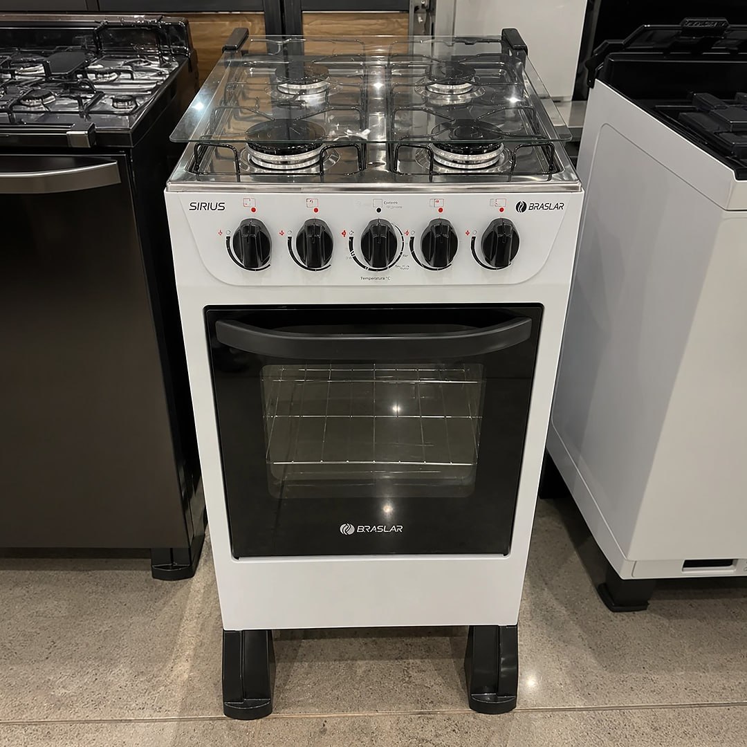 Fogão 4 Bocas New Sirius Braslar Branco