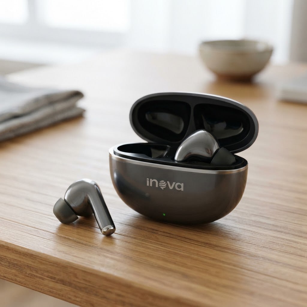 Fone de Ouvido TWS Inova Bluetooth 6.0 In-Ear com Cancelamento de Ruído ENC