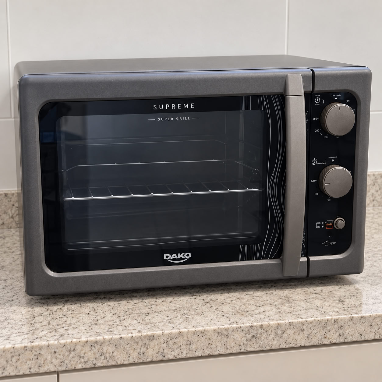 Forno de Bancada Elétrico Dako Supreme com 44 Litros e Grill Dourador Titanium