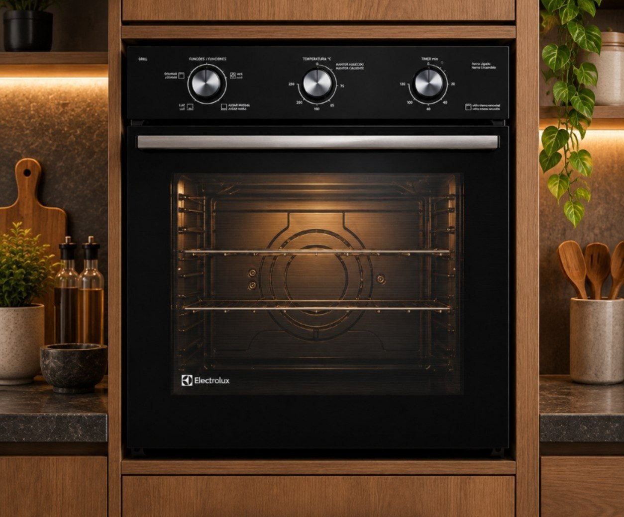 Forno de Embutir Elétrico Electrolux 80L Efficient com PerfectCook 220v (OE8EL)