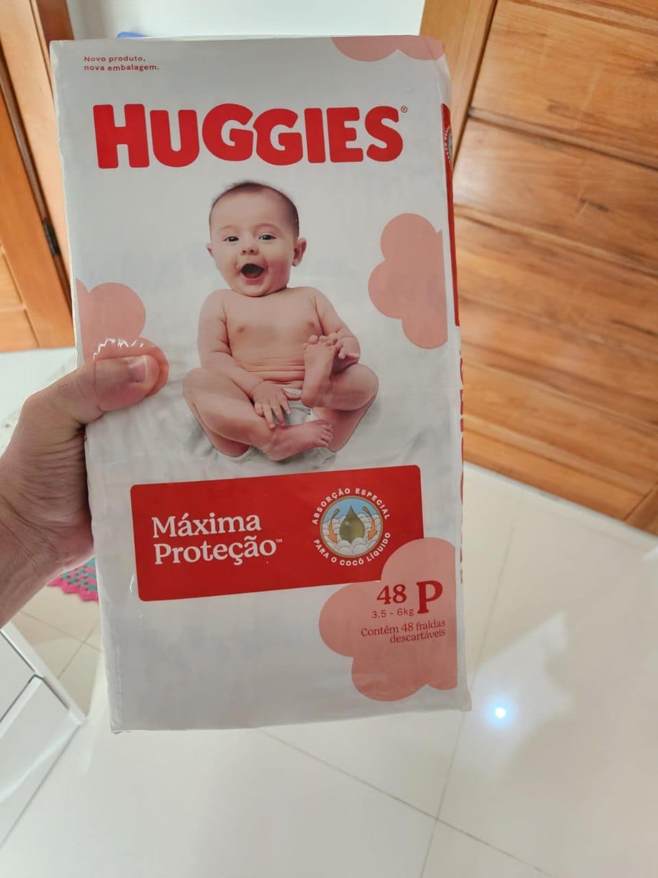 Fralda Descartável Huggies Máxima Proteção Tamanho P 48 unidades – com absorção especial par...