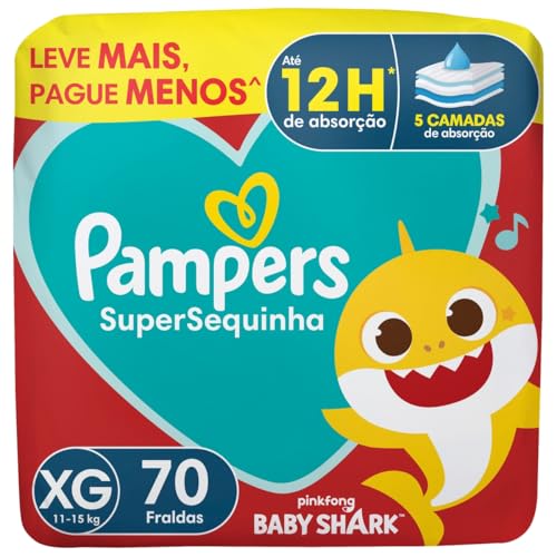 ➡️ Fralda Pampers Supersequinha XG com 70 Unidades