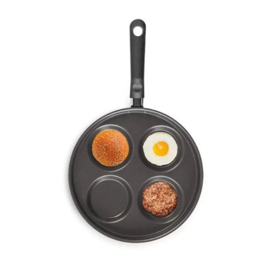 FRIGIDEIRA 4 OVOS BRINOX CERAMIC LIFE Ø26CM 1,3L VERMELHO GARLIC - ANTIADERENTE CERÂMICO