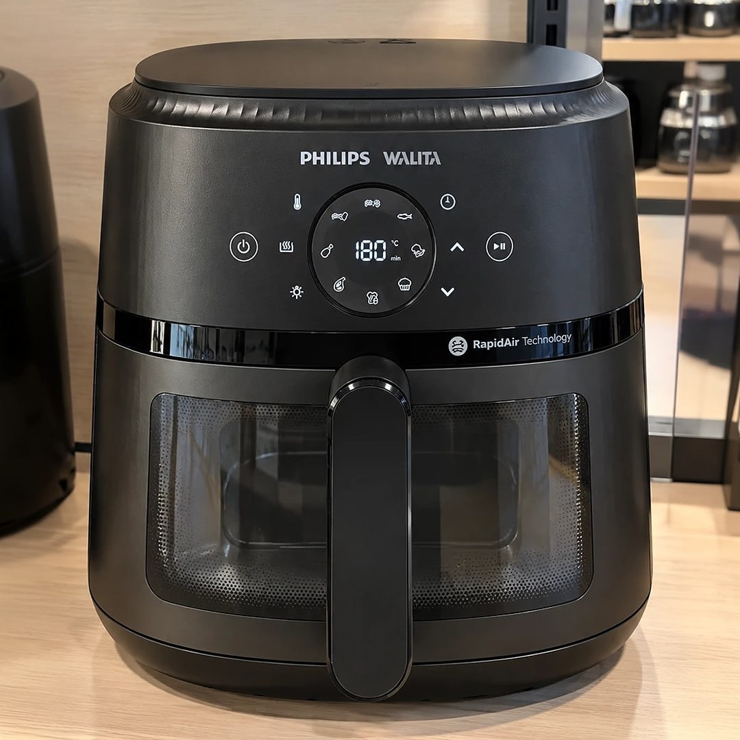Fritadeira Airfryer Digital Philips Walita NA230/00 Negro