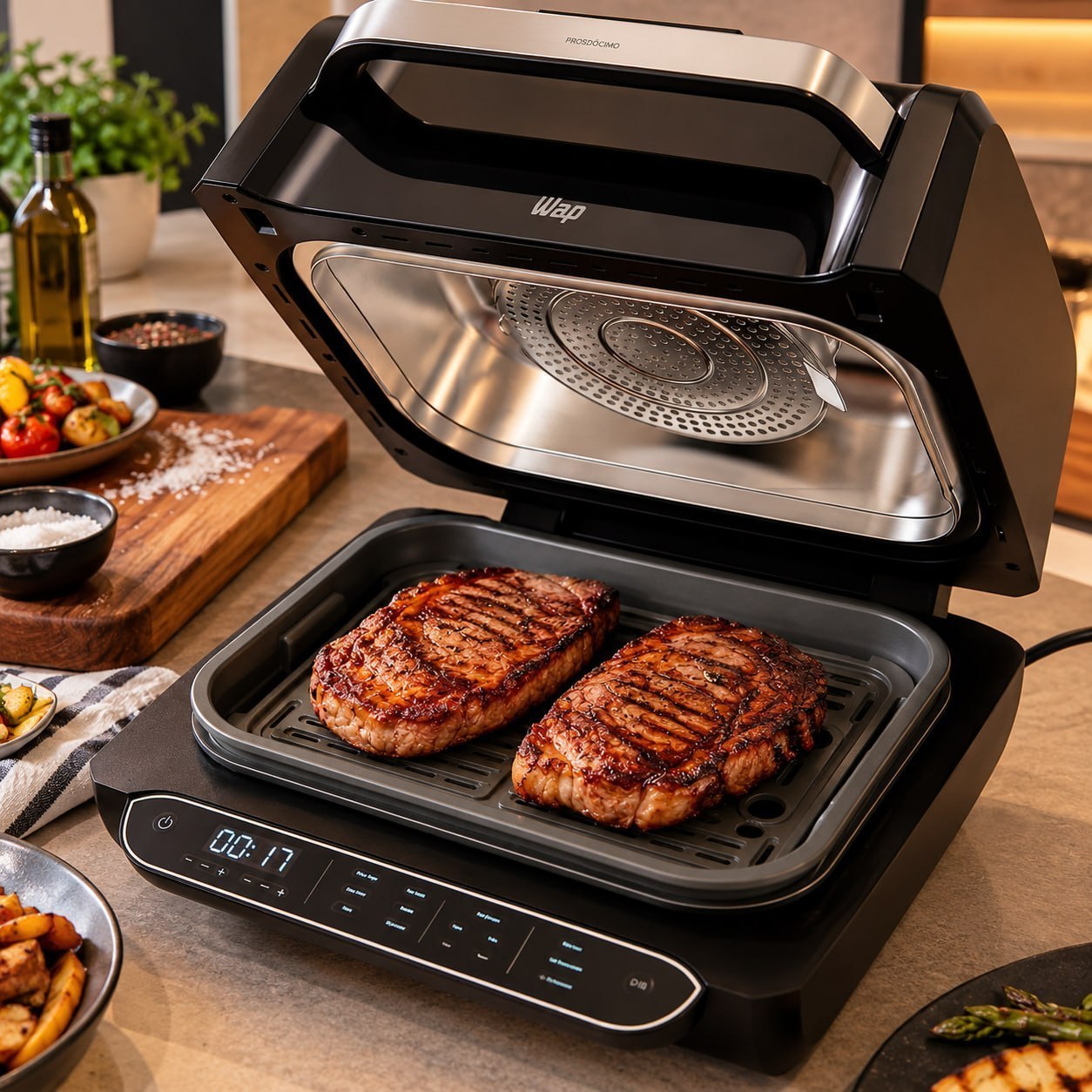 Fritadeira Elétrica Air Fryer 8 em 1 Wap Barbecue Heat Digital Wc Ab1030 220V