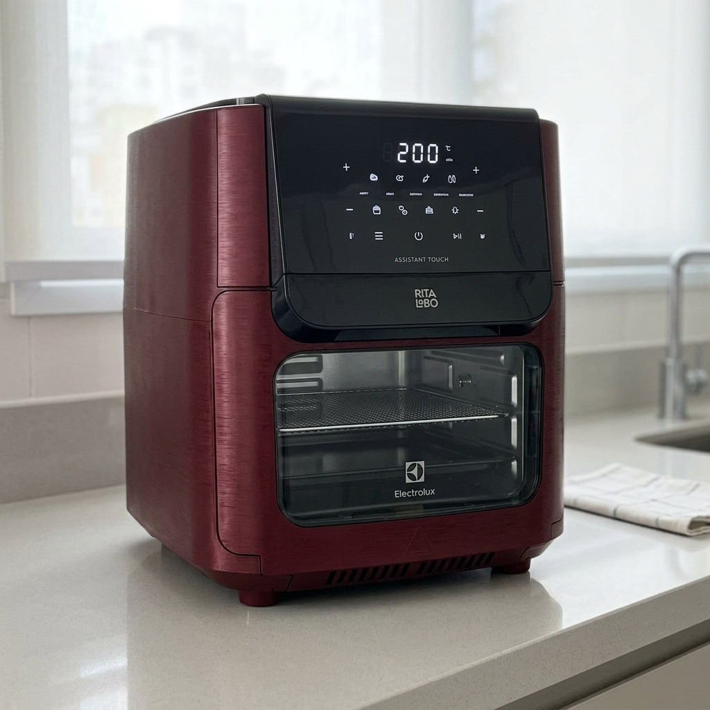 Fritadeira Elétrica Sem Óleo Air Fryer Oven Electrolux por Rita Lobo 12L Digital Vermelha Es...