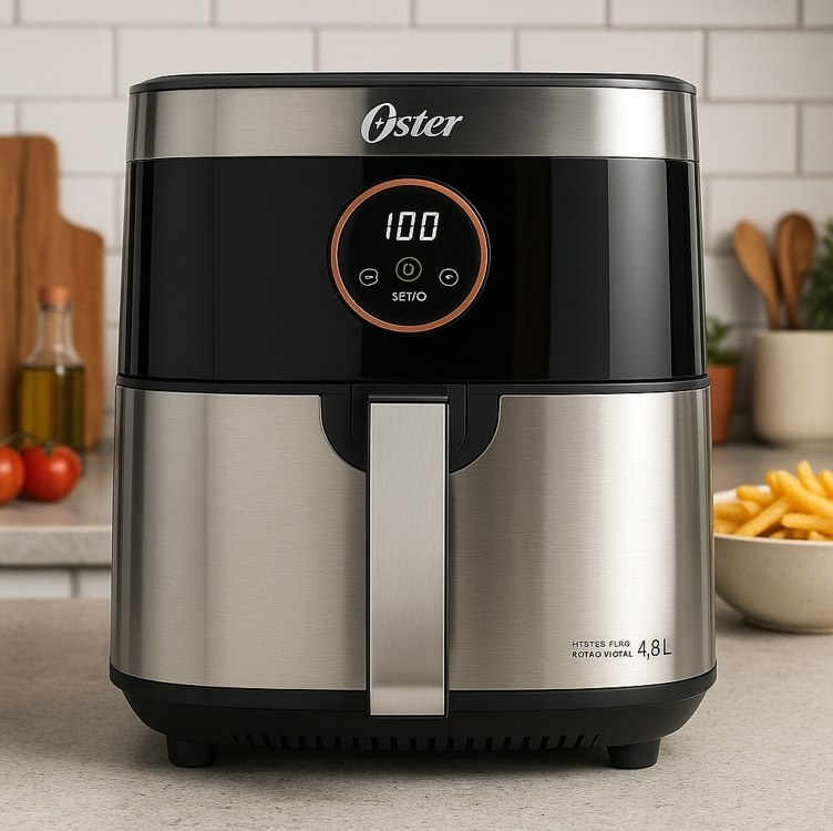 Fritadeira Sem Óleo 4,8 Litros Black Inox Ofrt660 Oster
