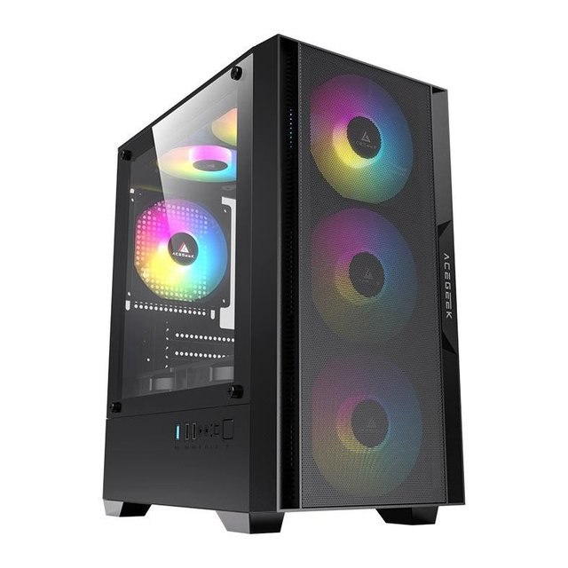 ⚠️ GABINETE GAMER ACEGEEK STRATUS MESH, MID-TOWER, LATERAL DE VIDRO, PRETO, AG-STRATUS-MESH-BK