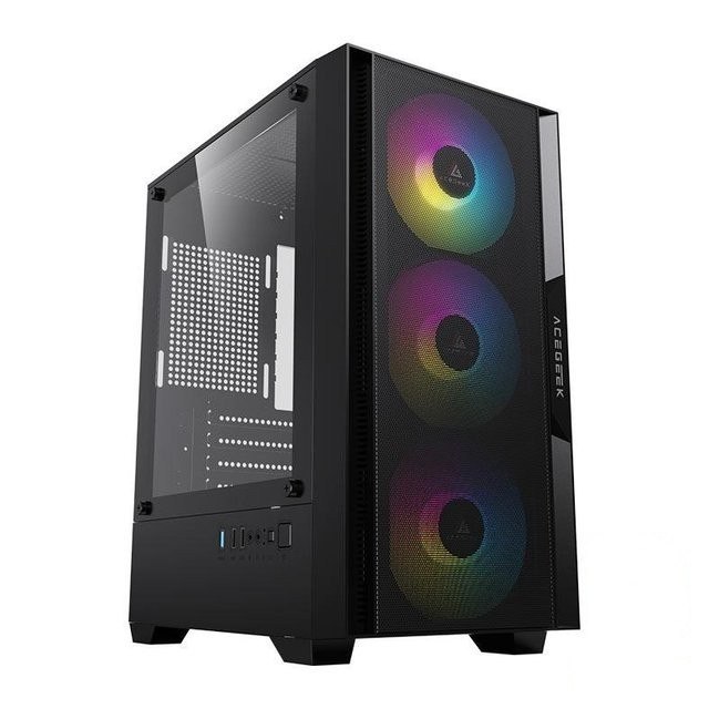 ⚠️ GABINETE GAMER ACEGEEK STRATUS MESH, MID-TOWER, LATERAL DE VIDRO, PRETO, AG-STRATUS-MESH-BK