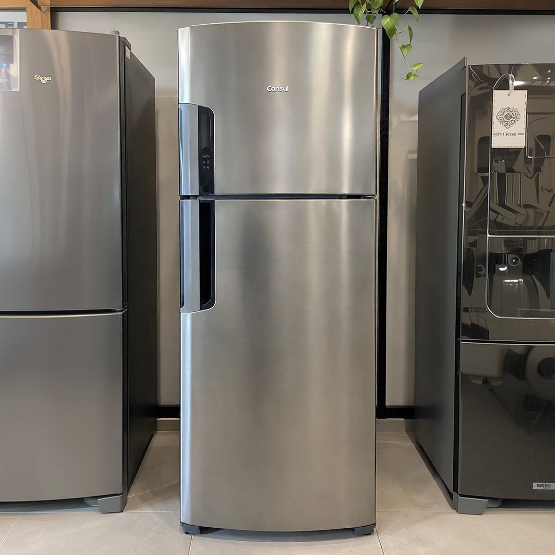 Geladeira Consul Frost Free 377 Litros Duplex Inox - CRM44MK 127v