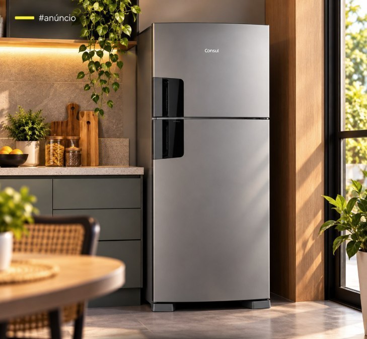 Geladeira Consul Frost Free 412 Litros Duplex Inox 110v (CRM50MK)