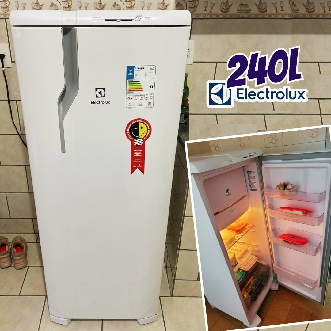 Geladeira Electrolux Cycle Defrost 240L Degelo Prático Branco 110v (RE31)