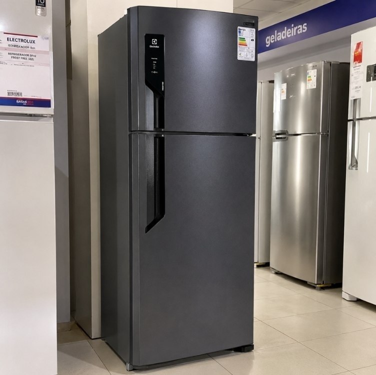 Geladeira Electrolux Frost Free com AutoSense 480L Efficient Duplex Black Inox Look (TF71B)*