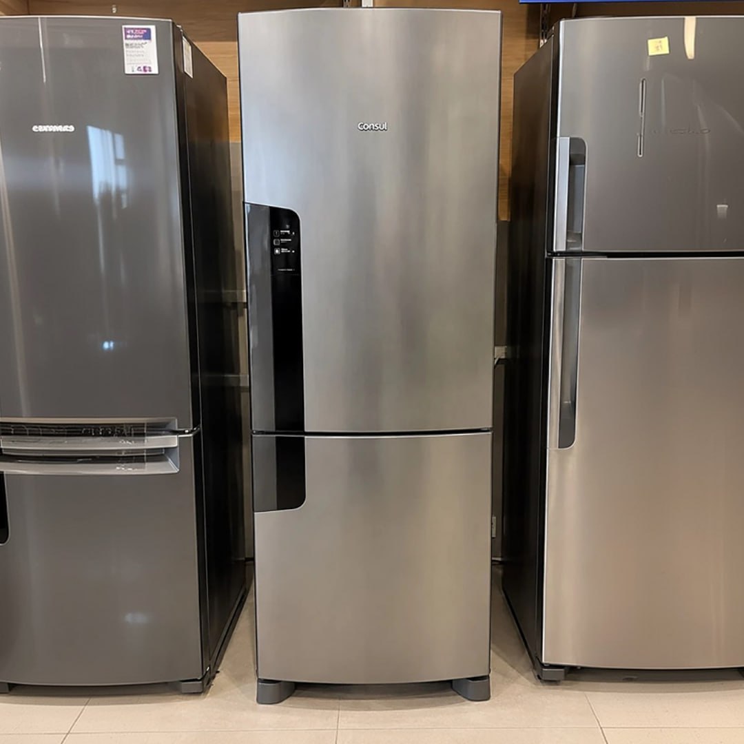 Geladeira Frost Free Duplex 399 Litros Consul Com Freezer Em Inox CRE45MK 220V
