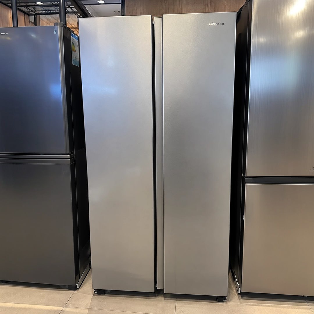 Geladeira Hisense Side by Side Frost Free Inverter 441L Inox RS3P428 220V