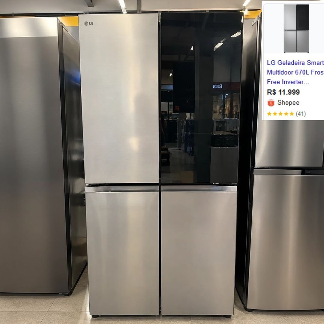 Geladeira LG Smart Multidoor 670L Frost Free Inverter Instav 110v - GC-V24FFLHB