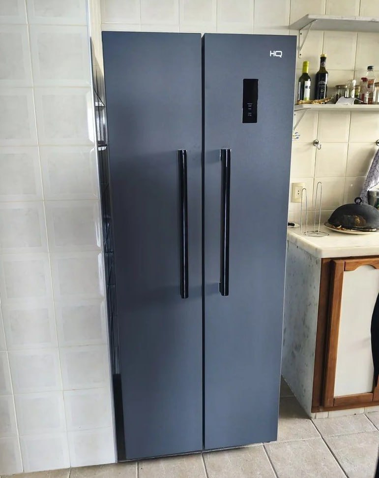 Geladeira Refrigerador HQ Frost Free Side By Side 460 Litros Cinza HQ-460SBSFF