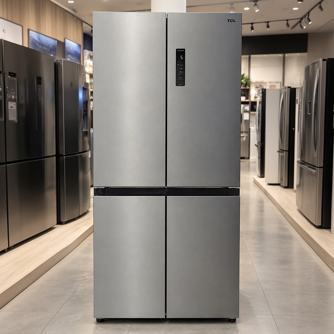 Geladeira Tcl 589 Litros Inox Twin Eco Inverter Frost Free Multidoor Espaço Flex 110v C589cdn1