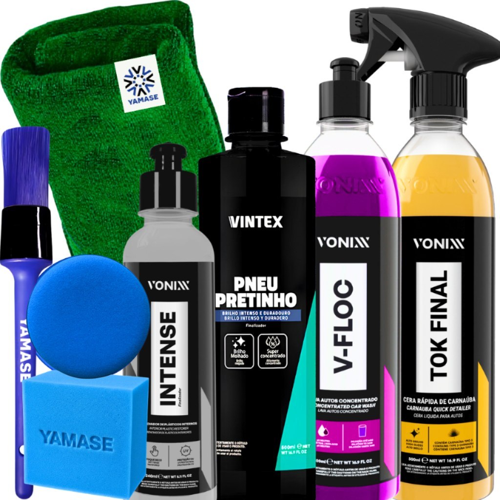 *🆘 GENTEEE O KIT 😱🔥 ￼￼KIT ESTÉTICA AUTOMOTIVA VONIXX V-FLOC TOK FINAL INTENSE 240ML PNEU PRE...