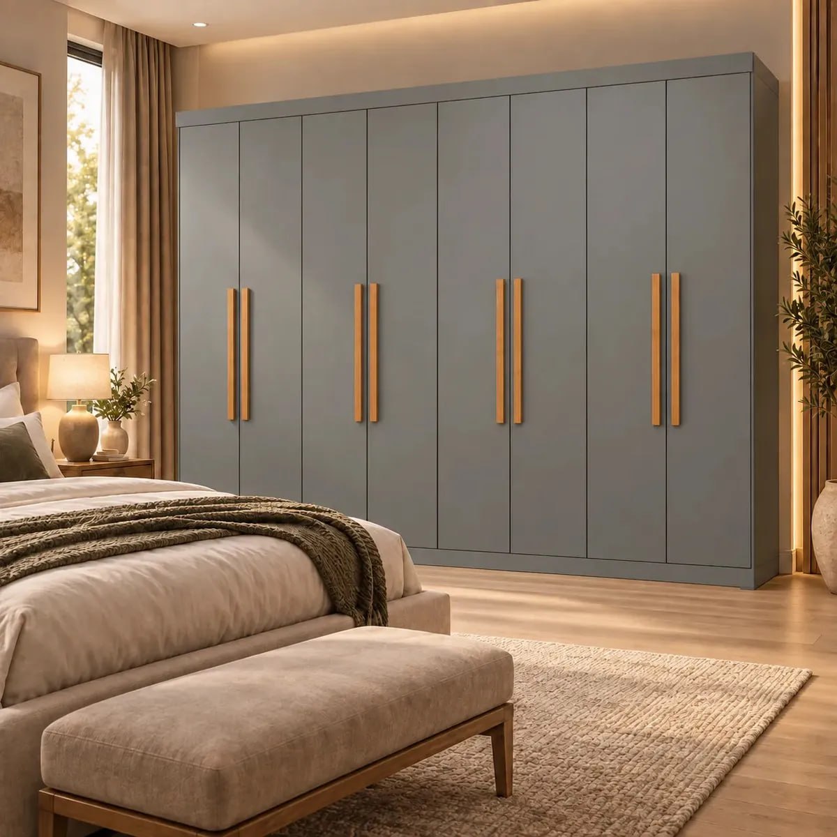 Guarda Roupa Casal 8 Portas 4 Gavetas Paris Espresso Móveis Onix