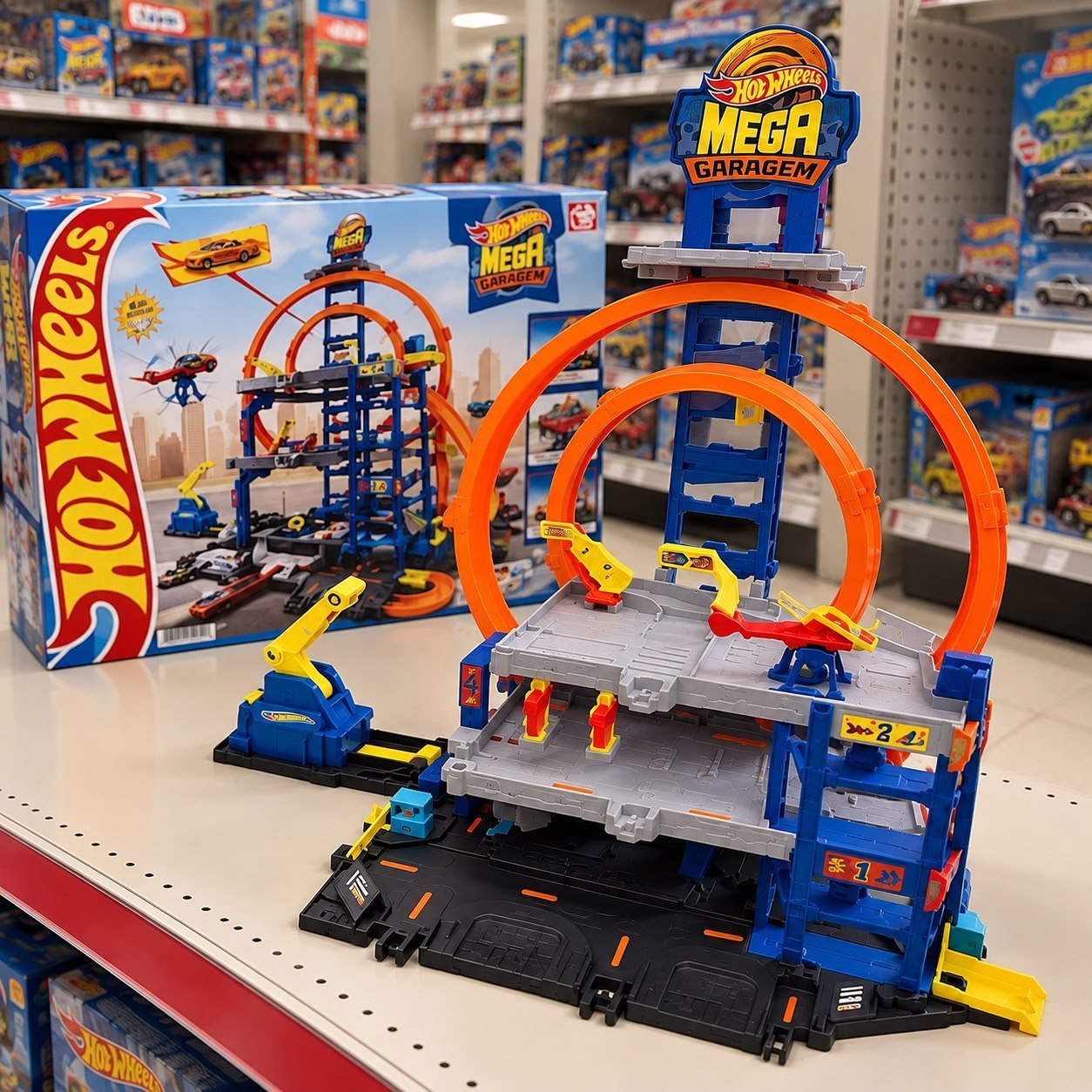 Hot Wheels Pista CITY Mega Garagem - Mattel JBM74