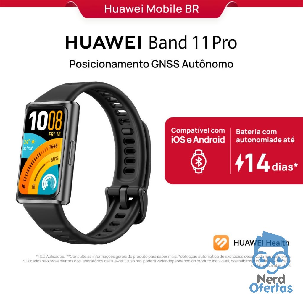 ➡️ HUAWEI BAND 11 PRO | SMARTWATCH RELOGIO | POSICIONAMENTO GNSS AUTÔNOMO | 1,62 POLEGADAS A...
