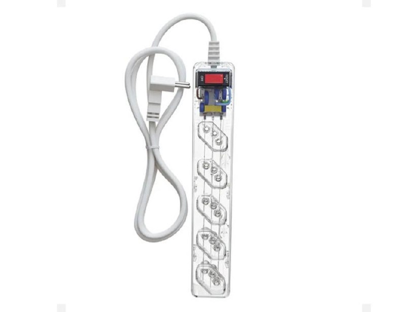 ⚠️ iCLAMPER Energia 5 Tomadas LCF Transparente Filtro de Linha e Protetor Elétrico DPS Bivol...