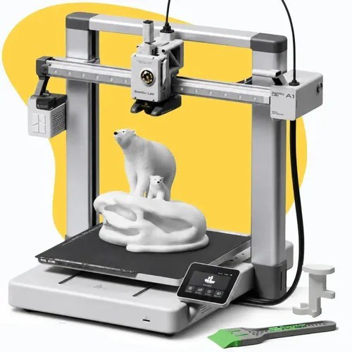 ➡️ Impressora 3d Fdm Aberta A1 Bambu Lab Sem AMS + Porta Resíduos Espátula Chave Manutenção
