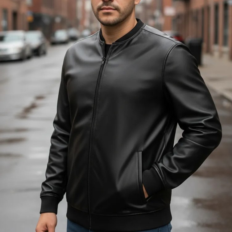 Jaqueta Masculina Bomber Chimpa Com Zíper E Bolsos