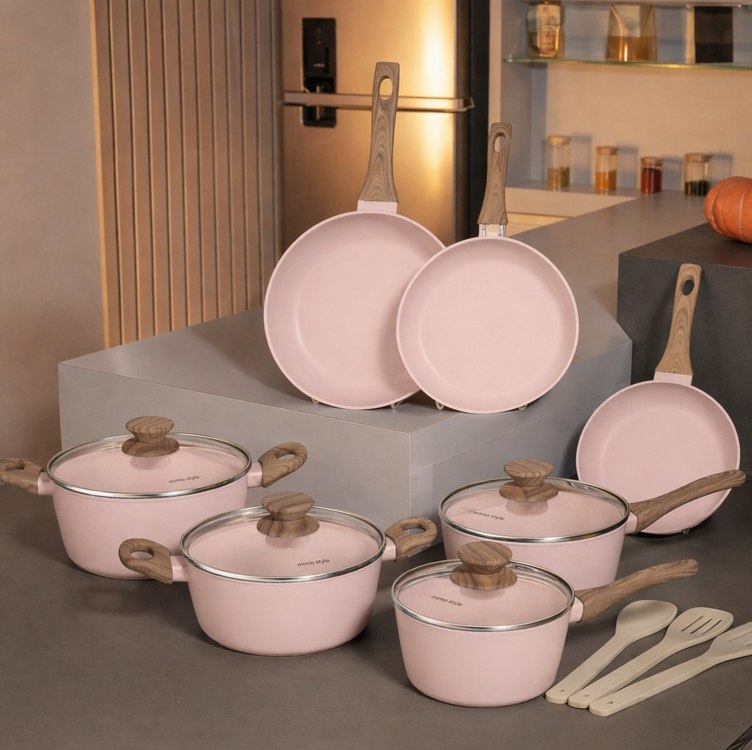Jogo De Panelas Em Cerâmica 10 Peças Antiaderentes Indução Style Cook Mimo Style