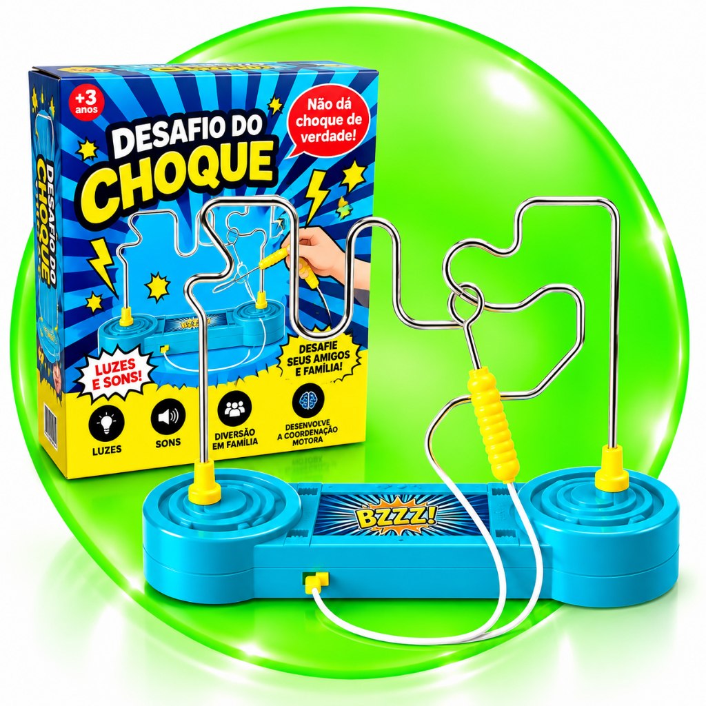 Jogo Desafio Do Choque Labirinto Brinquedo Infantil Com Luz E Som Criativo e Divertido