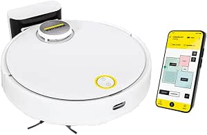 Kärcher Robô Aspirador de Pó RCV 3 com Mapeamento Inteligente, Aspira e Passa Pano. Controle...