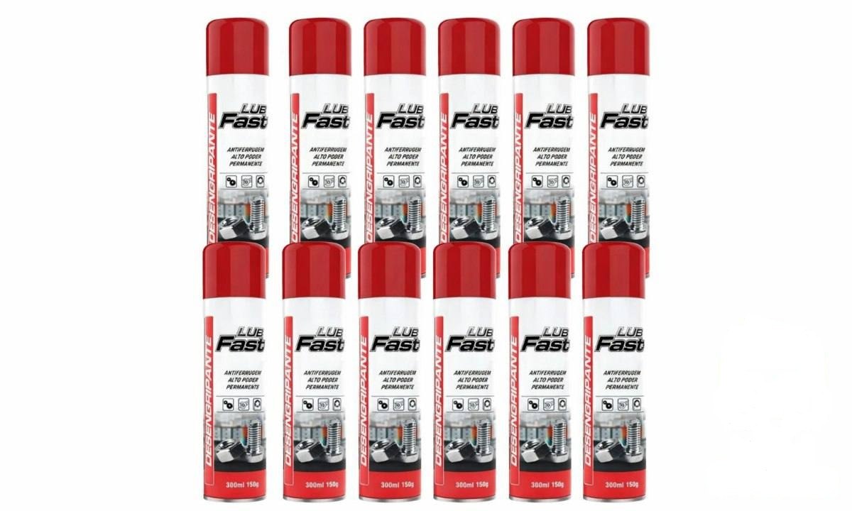➡️ KIT 12 LUB FAST DESENGRIPANTE ANTICORROSIVO SPRAY - 300ML