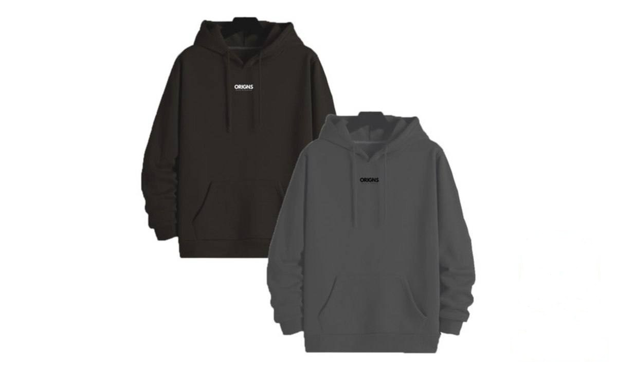 ⚠️ Kit 2 Blusas Moletom Masculino Bolso Canguru Cordão Capuz