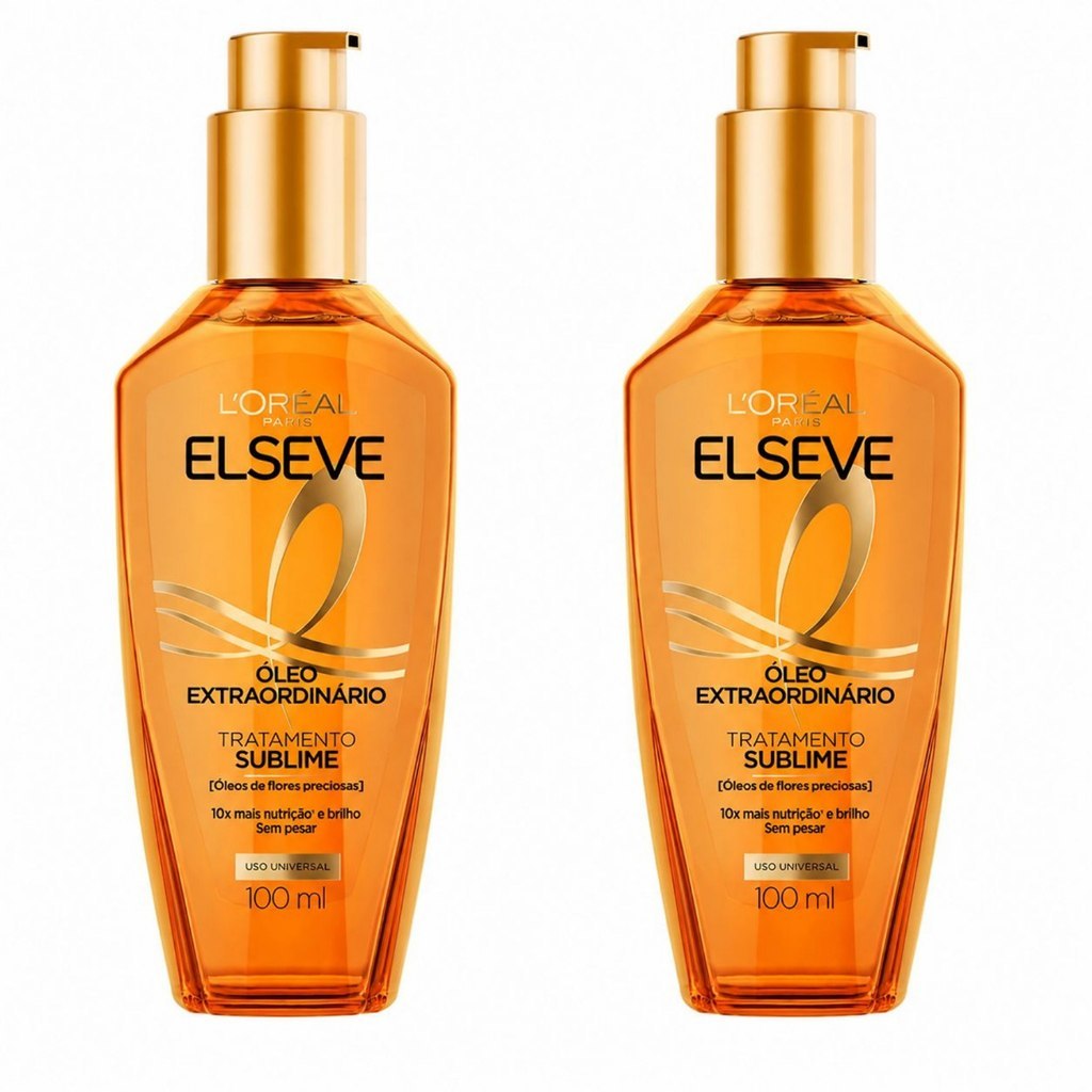 KIT 2 ÓLEOS EXTRAORDINÁRIO ELSEVE 100ML NUTRIÇÃO PROFUNDA E ANTI-FRIZZ