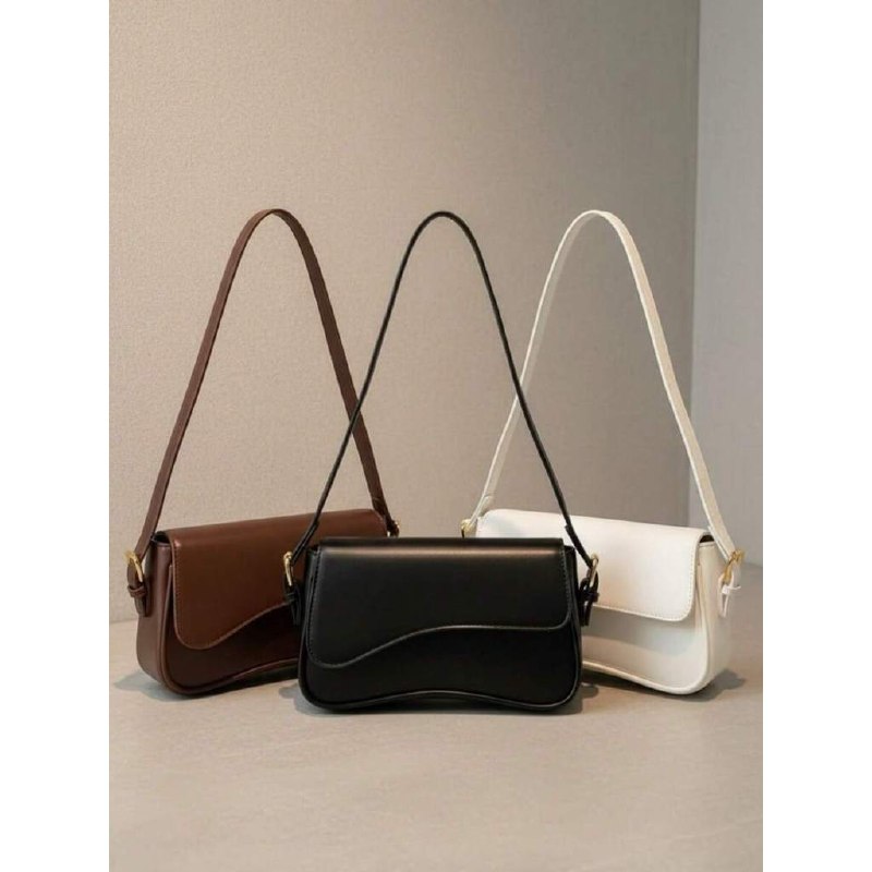 Kit 3 Bolsa feminina Assimétrica com regulagem nas alças de ombro para alça curta, versatil...