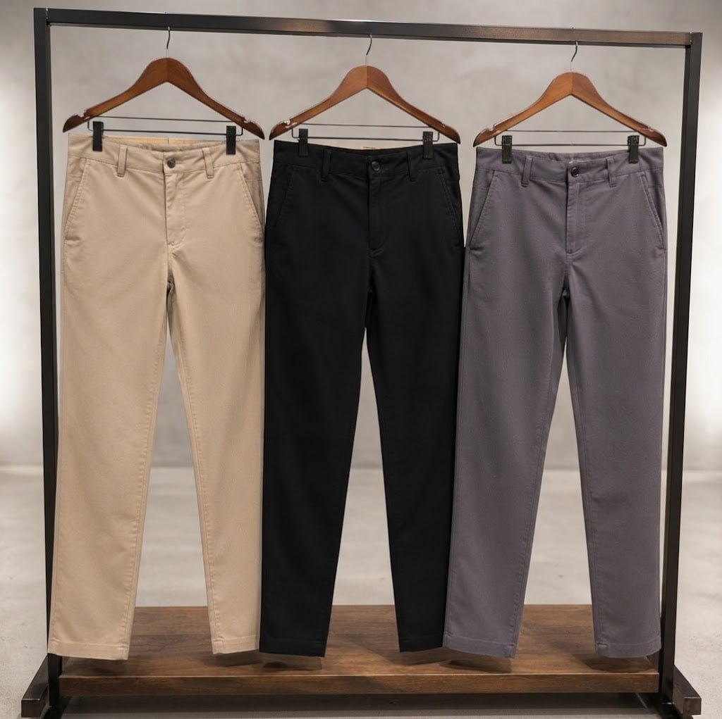 Kit 3 Calça Masculina Sarja Slim Alfaitaria Esporte Fino