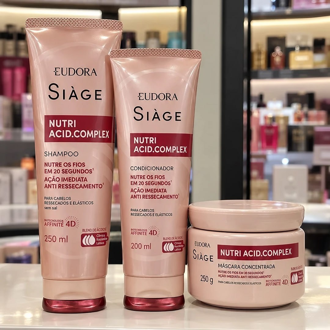 Kit 3 Siàge Nutri Acid Complex Shampoo Condicionador Máscara