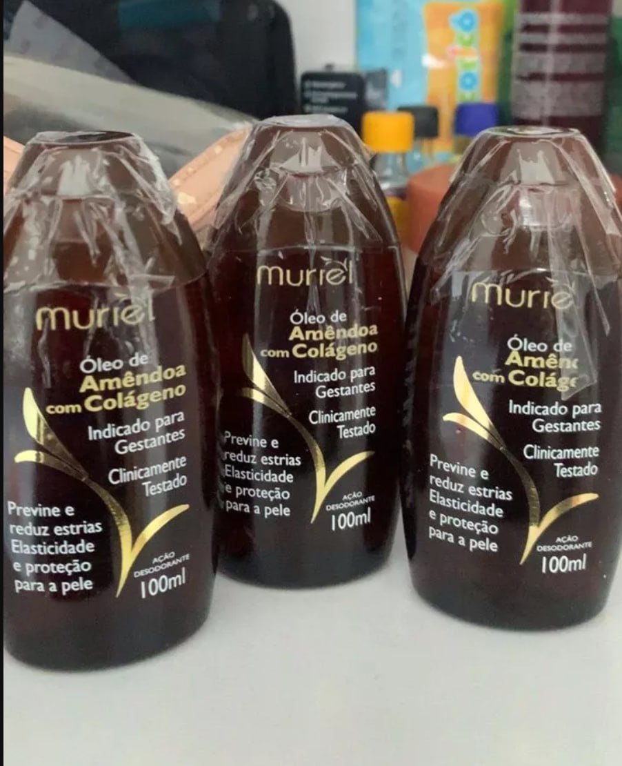 Kit 3 und Óleo Corporal Muriel Amêndoa com Colágeno 100ml
