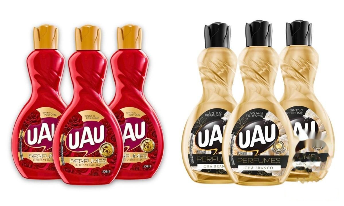 ⚠️ KIT 3UN LIMPADOR 500ML UAU FLORES VERMELHAS OU CHÁ BRANCO