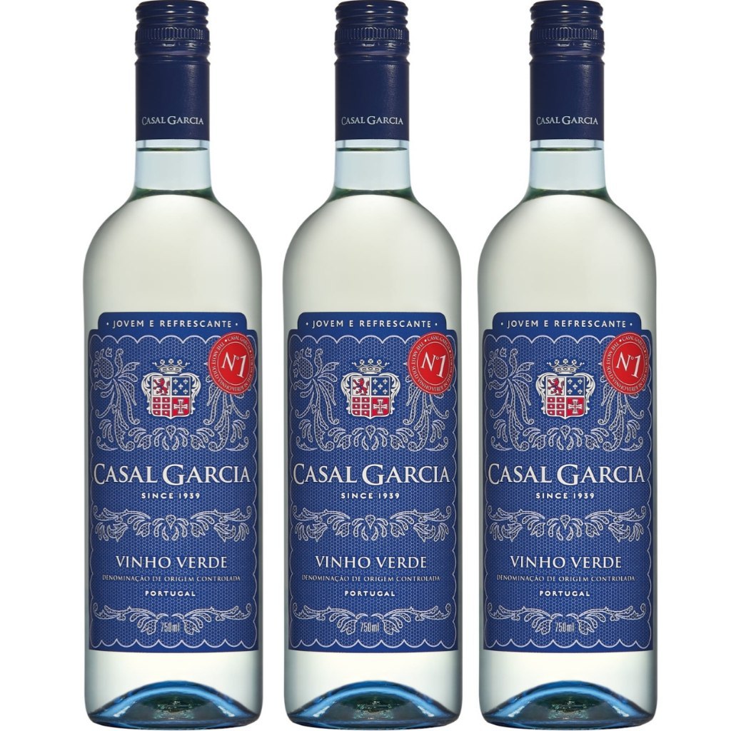 ⚠️ KIT 3X VINHO PORTUGUÊS BRANCO DOC VINHO VERDE CASAL GARCIA 750ML