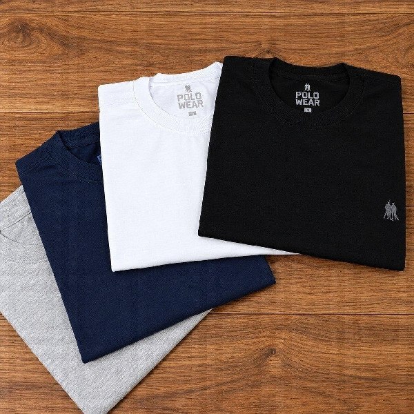 Kit 4 Camisetas Masculinas Polo Wear Sortido