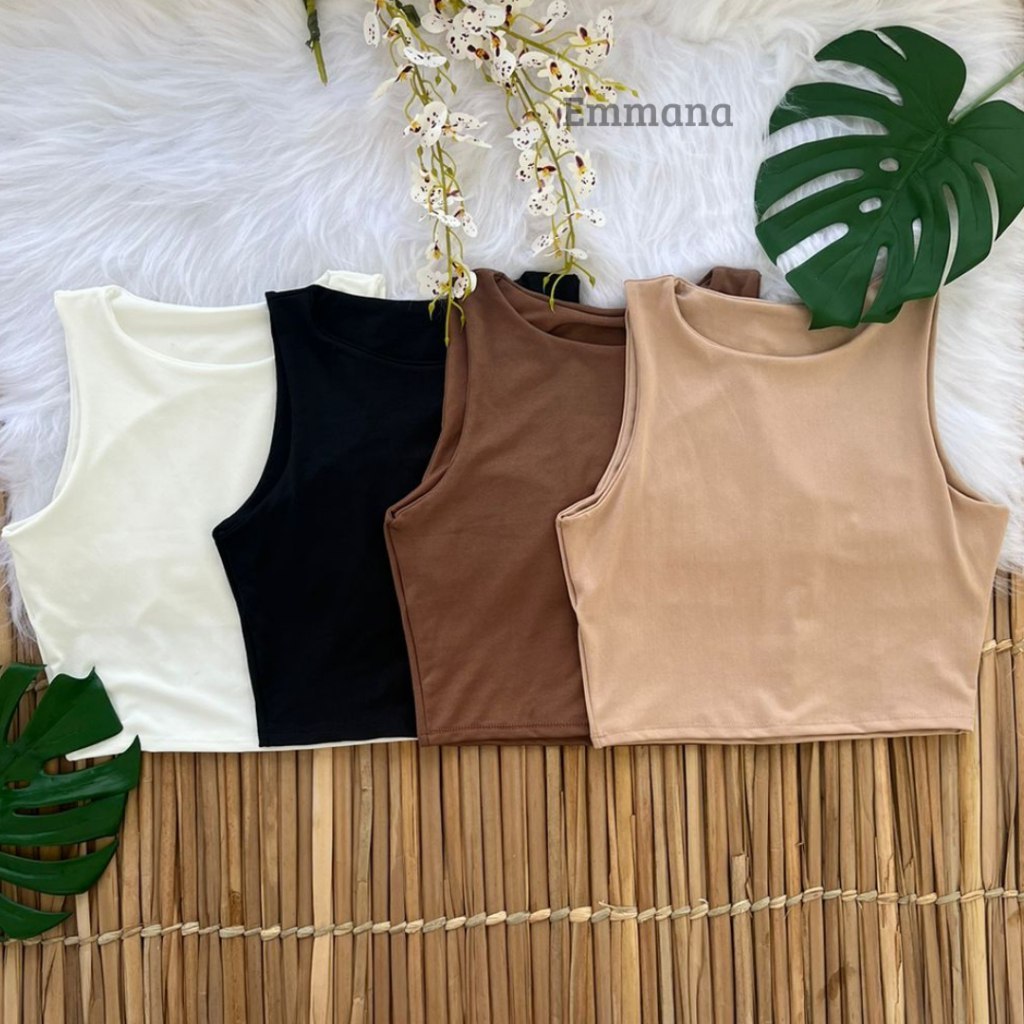KIT 4 CROPPED SUPLEX FEMININO BLUSA CURTA BÁSICA DIA A DIA