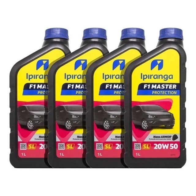 ⚠️ KIT 4 UNIDADES DE ÓLEO 20W50 F1 MASTER MINERAL IPIRANGA
