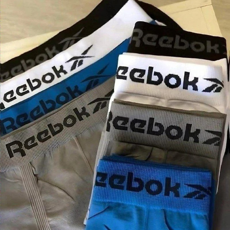 Kit 6 Cuecas Boxer Reebok Classic Microfibra Sem Costura