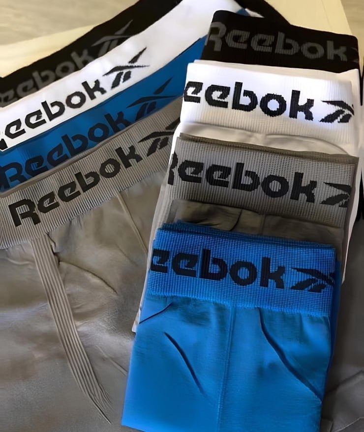 Kit 6 Cuecas Boxer Reebok Masculina Original Lisa Microfibra