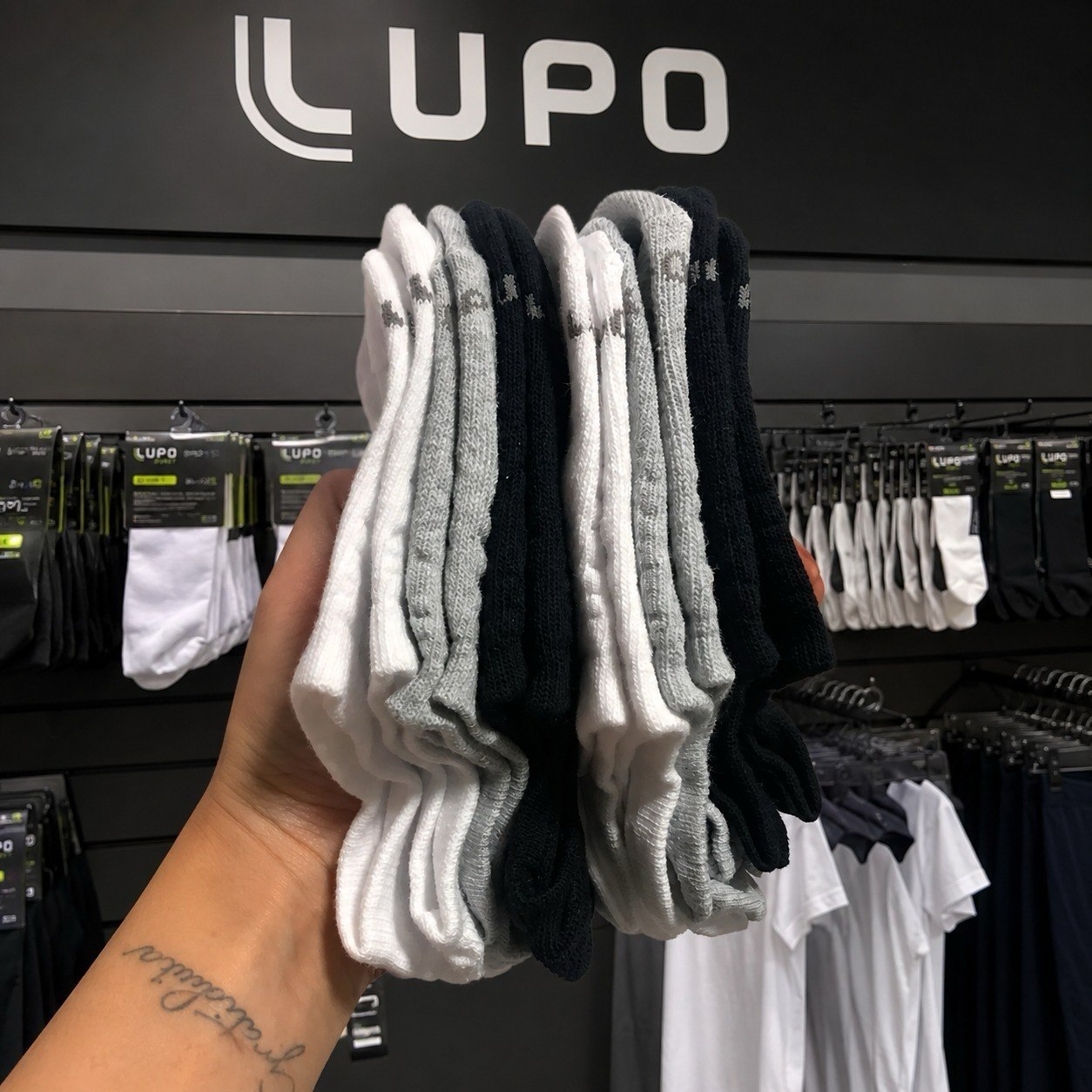 Kit 6 Pares Meias Soquete Invisível Lupo Algodão Unissex