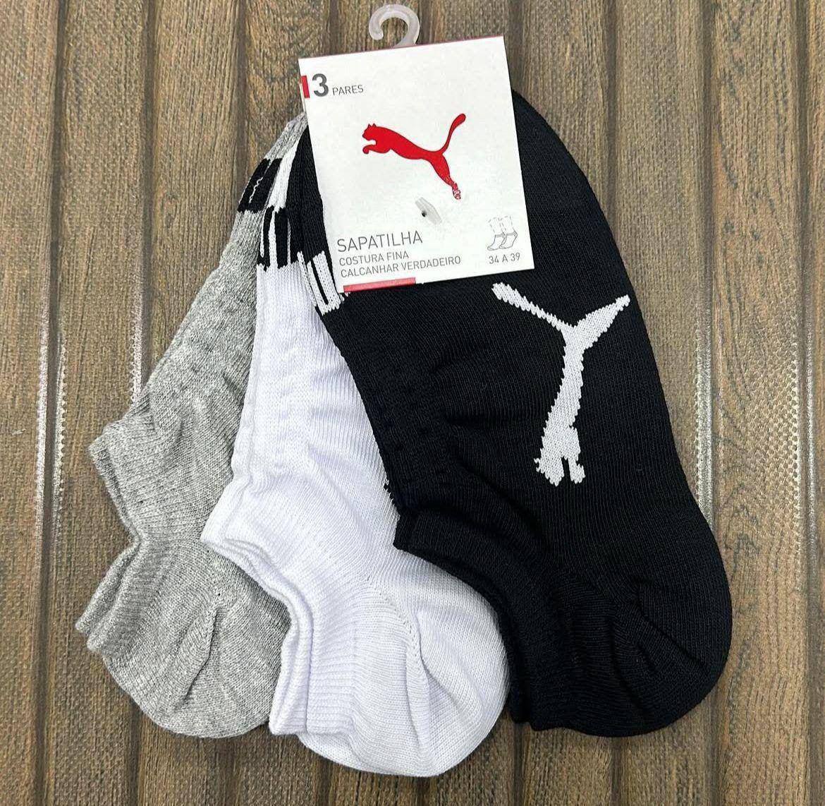Kit 9 Pares Meias Puma Soquete Cano Curto Sapatilha Original