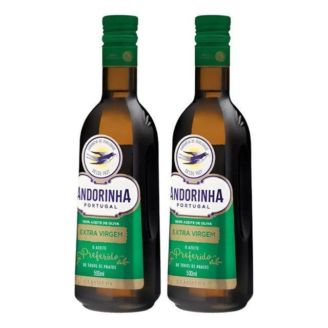 ⚠️ KIT AZEITE DE OLIVA EXTRA VIRGEM ANDORINHA VIDRO 500ML 2 UNIDADES